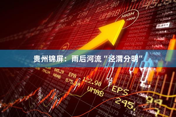 贵州锦屏：雨后河流“泾渭分明”