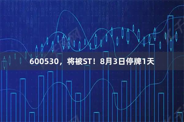 600530,将被ST!8月3日停牌1天